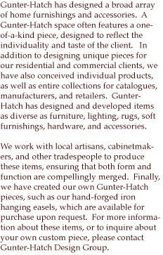 Gunter-Hatch Design Group Products